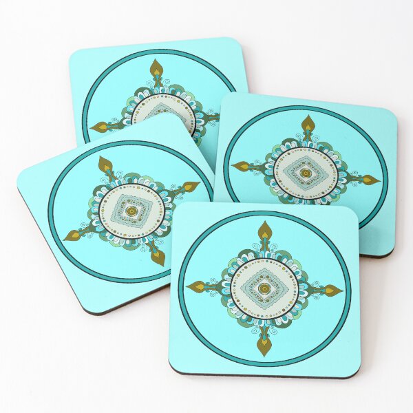 Item preview, Mandala Awakening in Aqua designed and sold by danitacreate.