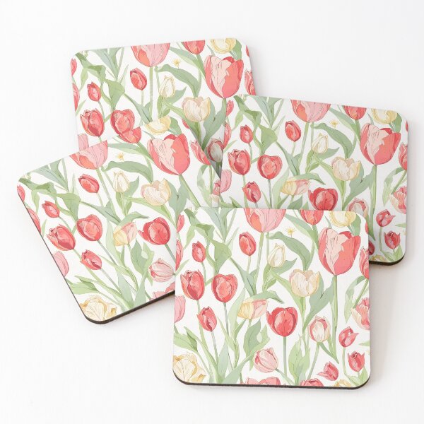 Item preview, Classic Tulip design, red,  pink, yellow flowers designed and sold by CoolPixels.