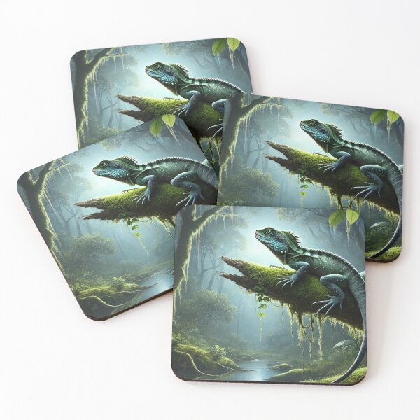 Item preview, Asian Water Dragon at Night Resting above the Stream designed and sold by NocturnalNook.