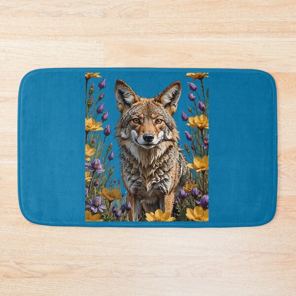 Item preview, A Coyote Surrounded By Spring Meadow Flowers  designed and sold by taiche.