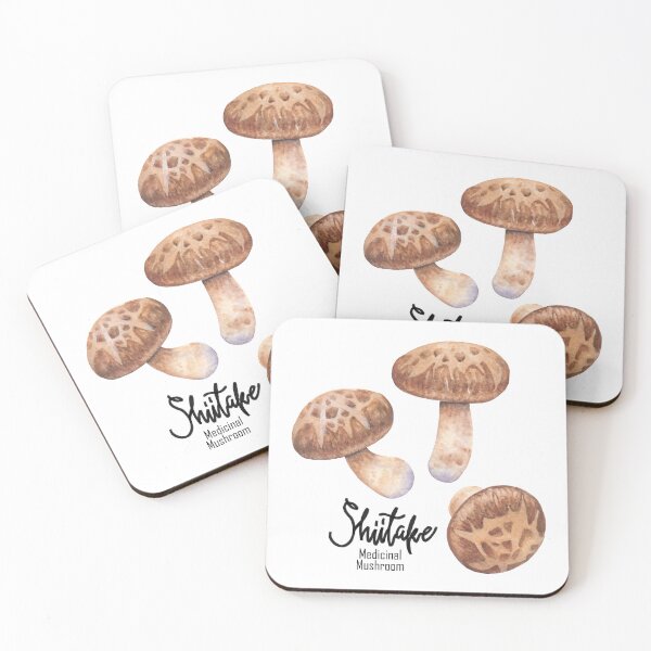 Item preview, Watercolor Shiitake mushrooms designed and sold by Ekaterina Glazkova.