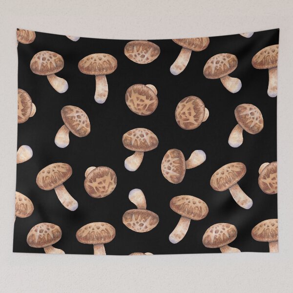 Item preview, Watercolor Shiitake mushrooms designed and sold by Ekaterina Glazkova.