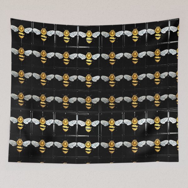 Item preview, Busy busy little bee - a vibrant bee stained glass pattern  designed and sold by PrettyDecor.