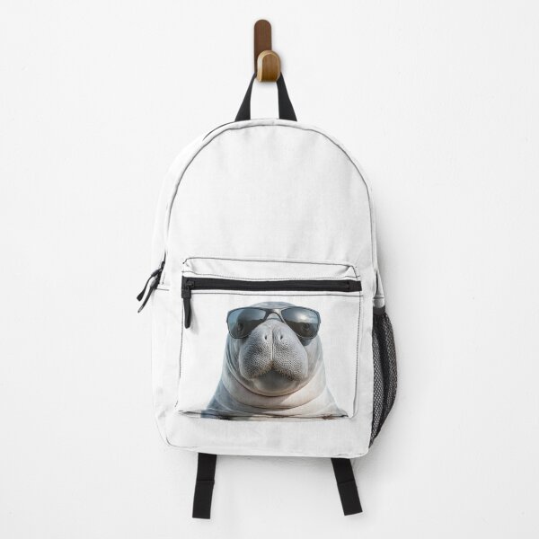 Item preview, Funny cool West Indian manatee wearing sunglasses designed and sold by LazyOwlStore.
