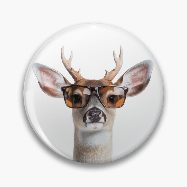 Item preview, Funny cool White tailed deer wearing sunglasses designed and sold by LazyOwlStore.