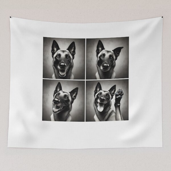 Item preview, Cute Belgian Malinois Selfie Photo Funny Photobooth Dog Lover designed and sold by Kimberley King Art  King Art.
