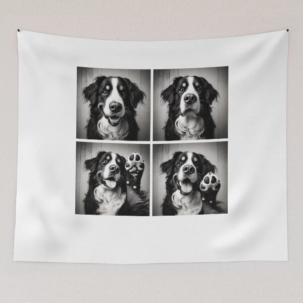 Item preview, Cute Bernese Mountain Dog Selfie Photo Funny Photobooth Dog Lover designed and sold by Kimberley King Art  King Art.