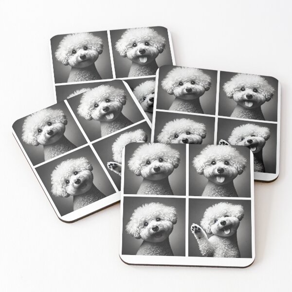 Item preview, Cute Bichon Frise Selfie Photo Funny Photobooth Dog Lover designed and sold by Kimberley King Art  King Art.