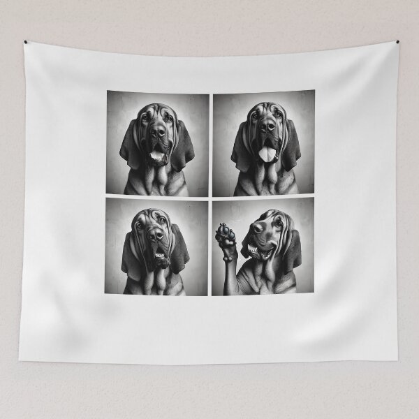 Item preview, Cute Bloodhound Selfie Photo Funny Photobooth Dog Lover designed and sold by Kimberley King Art  King Art.