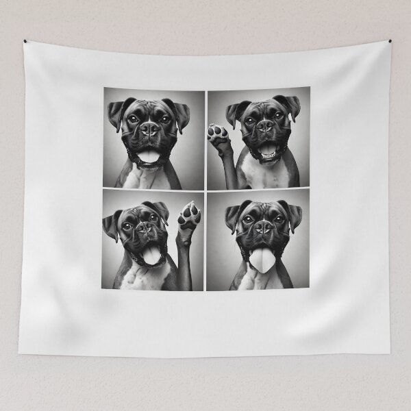 Item preview, Cute Boxer Selfie Photo Funny Photobooth Dog Lover designed and sold by Kimberley King Art  King Art.