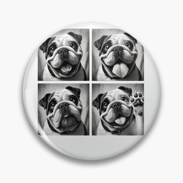 Item preview, Cute Bulldog Selfie Photo Funny Photobooth Dog Lover designed and sold by Kimberley King Art  King Art.