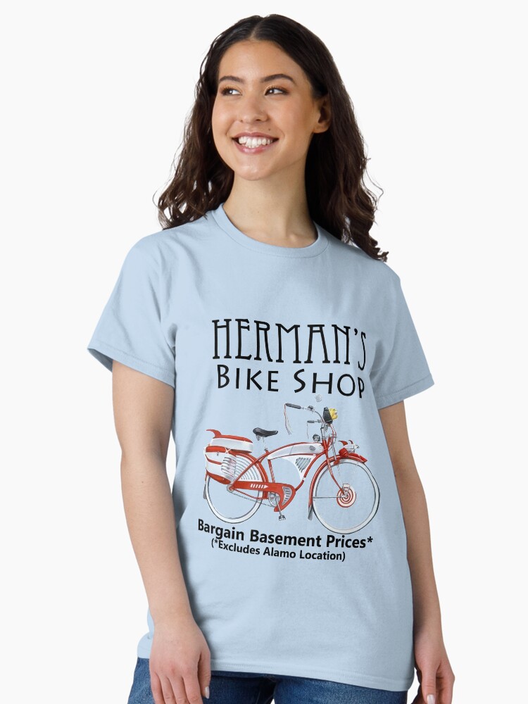 Thumbnail 1 of 7, Classic T-Shirt, Herman's Bike Shop designed and sold by tikitalkpodcast.