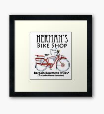 Herman's Bike Shop Framed Print