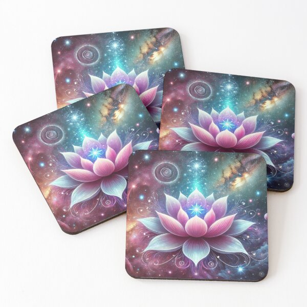 Item preview, Cosmic Lotus Awakening – Spiritual Galaxy Flower Energy Art designed and sold by AlphaPODMonkey.