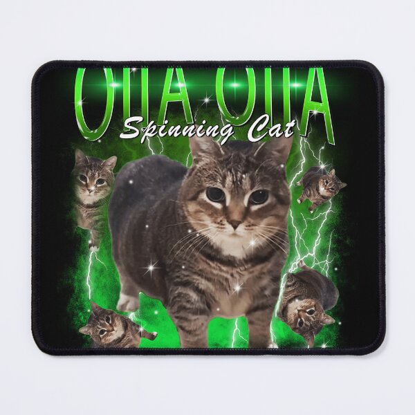 Item preview, Spinning Cat OIIA OIIA Electric Funny Meme Cat Design designed and sold by Damcoc.