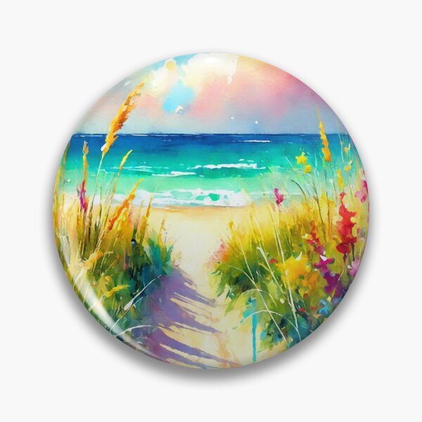 Item preview, Tranquil Beach Path with Vibrant Flowers and Ocean View designed and sold by ChrisButler.