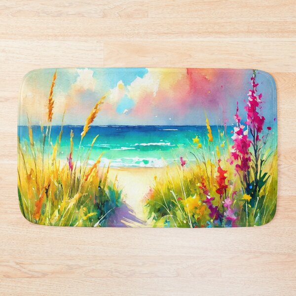 Item preview, Tranquil Beach Path with Vibrant Flowers and Ocean View designed and sold by ChrisButler.