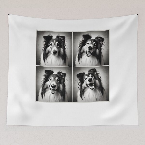 Item preview, Cute Collie Selfie Photo Funny Photobooth Dog Lover designed and sold by Kimberley King Art  King Art.