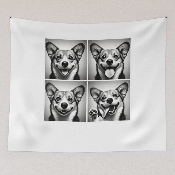 Item preview, Cute Corgi Selfie Photo Funny Photobooth Dog Lover designed and sold by Kimberley King Art  King Art.
