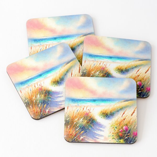 Item preview, Serene Beach Path with Coastal Wildflowers and Ocean Breeze designed and sold by ChrisButler.