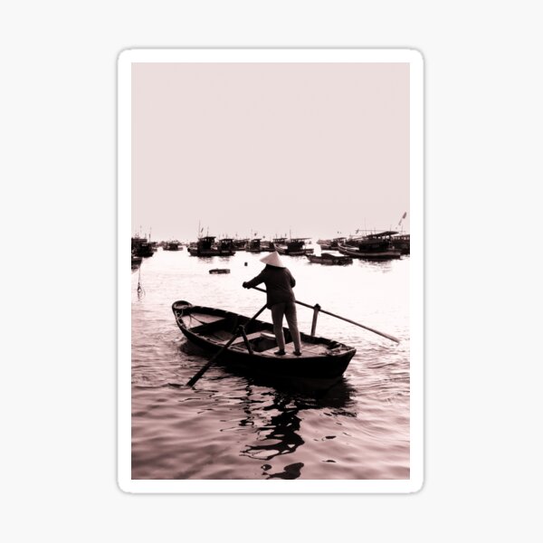 Item preview, Traditional rowing in Vietnam. designed and sold by worthapic.