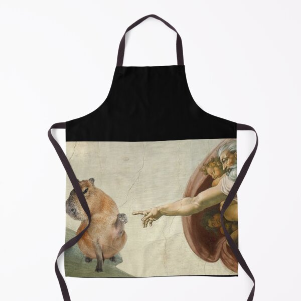 Item preview, Funny Capybara God Creation of Adam Meme Michelangelo Jesus Art Graphic designed and sold by Damcoc.