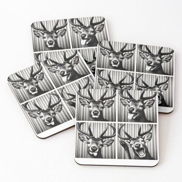 Item preview, Cute Deer Selfie Photo Funny Photobooth Deer Lover designed and sold by Kimberley King Art  King Art.