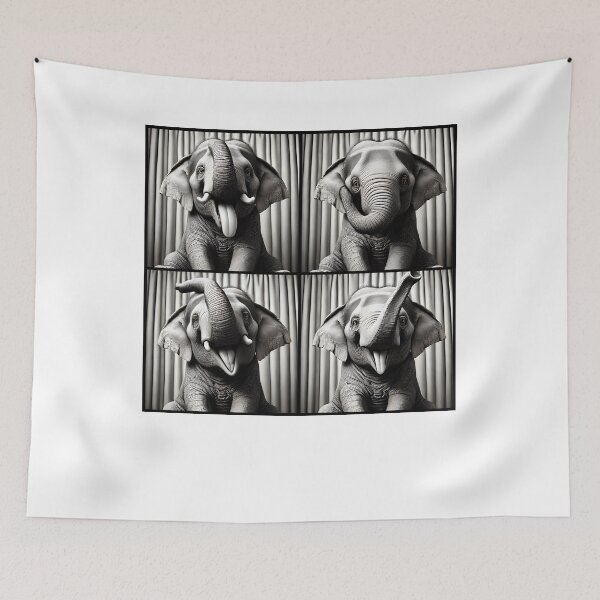 Item preview, Cute Elephant Selfie Photo Funny Photobooth Elephant Lover designed and sold by Kimberley King Art  King Art.