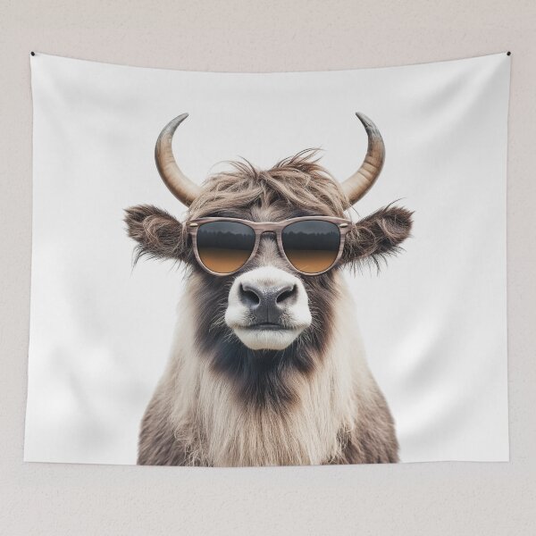 Item preview, Funny cool Yak wearing sunglasses designed and sold by LazyOwlStore.