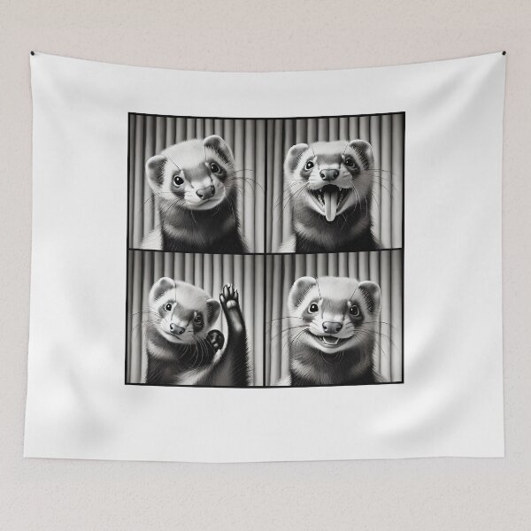 Item preview, Cute Ferret Selfie Photo Funny Photobooth Ferret Lover designed and sold by Kimberley King Art  King Art.