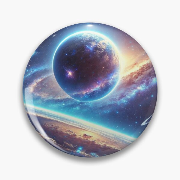Item preview, Celestial Horizon – Glowing Galaxy and Planetary System Space Art designed and sold by AlphaPODMonkey.