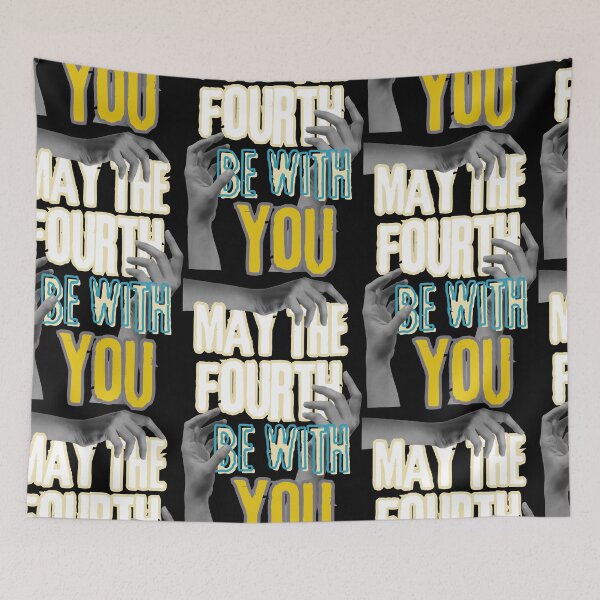 Item preview, May The Fourth Be With You Bold Blue Letters designed and sold by SplashTastic.