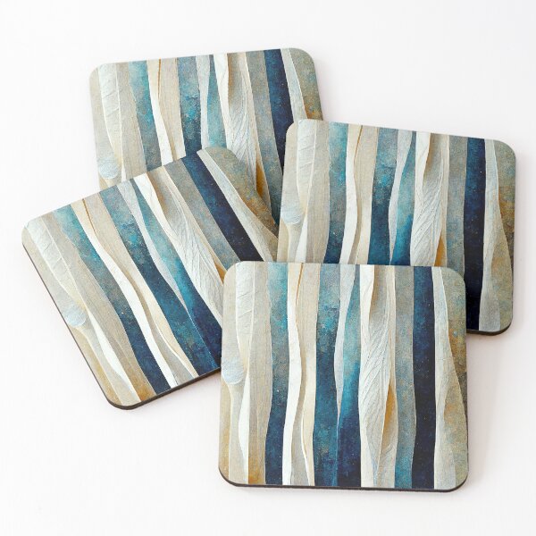 Item preview, Oceanic color play – gentle swell in beige & blue designed and sold by sabantha.