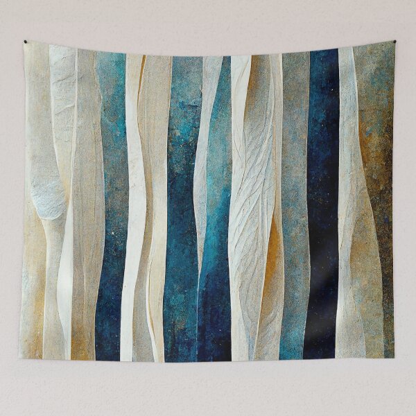 Item preview, Oceanic color play – gentle swell in beige & blue designed and sold by sabantha.
