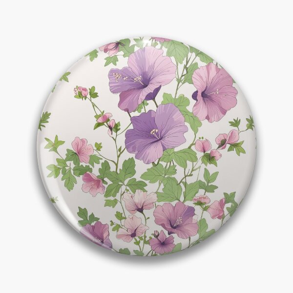 Item preview, Tree Mallow flower pattern designed and sold by CoolPixels.