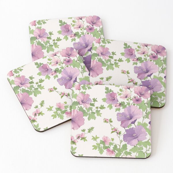 Item preview, Tree Mallow flower pattern designed and sold by CoolPixels.