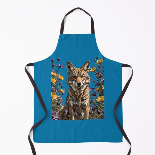 Item preview, A Coyote Surrounded By Spring Meadow Wildflowers designed and sold by taiche.