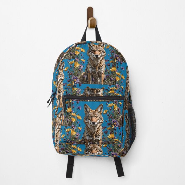 Item preview, A Coyote Surrounded By Spring Meadow Wildflowers designed and sold by taiche.