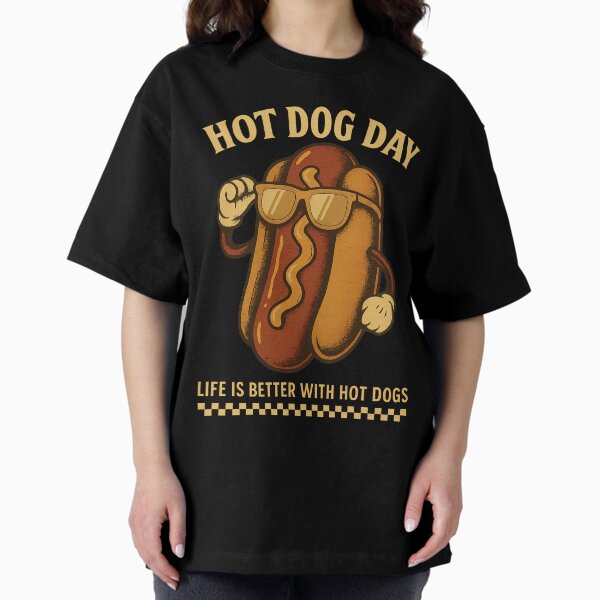 Item preview, Hot Dog Day – Retro Hot Dog Character with Sunglasses | Vintage Fast Food Artwork designed and sold by Still Hungry Shop.