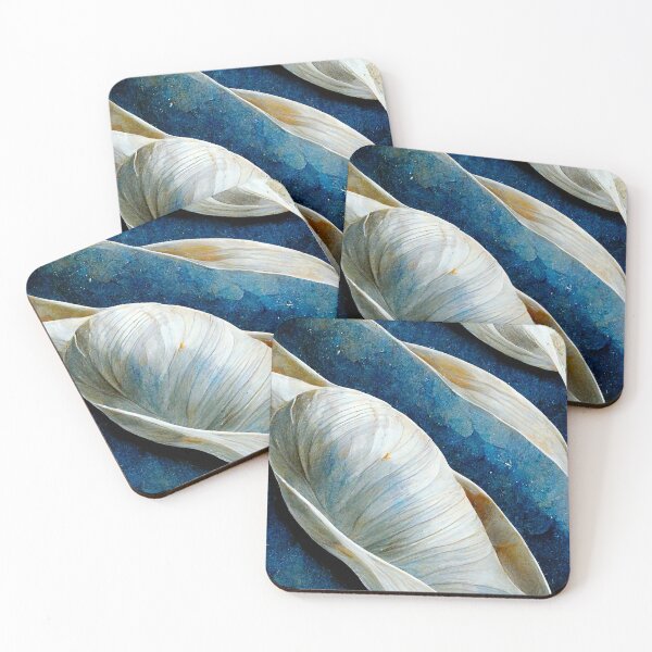 Item preview, Oceanic play of colors – sunken structures in blue & sand designed and sold by sabantha.