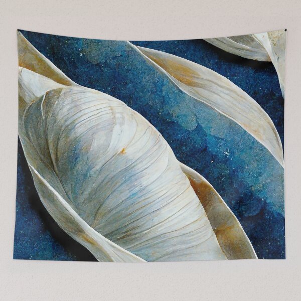 Item preview, Oceanic play of colors – sunken structures in blue & sand designed and sold by sabantha.