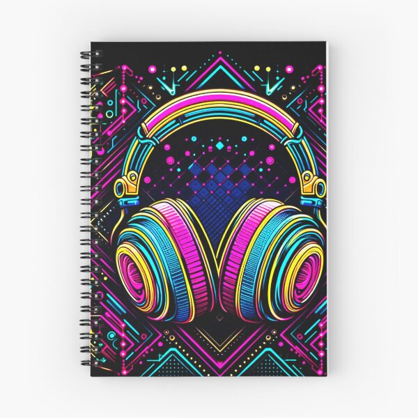 Item preview, Pop Art Style Neon Headphone Design designed and sold by Dogandesighn.