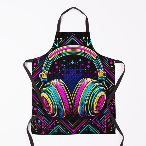 Item preview, Pop Art Style Neon Headphone Design designed and sold by Dogandesighn.
