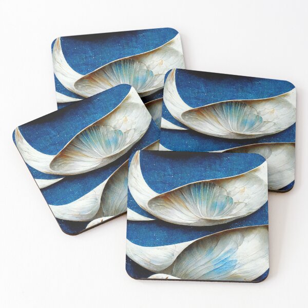 Item preview, Oceanic color play – tide lines in blue & sand designed and sold by sabantha.