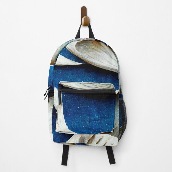 Item preview, Oceanic color play – tide lines in blue & sand designed and sold by sabantha.