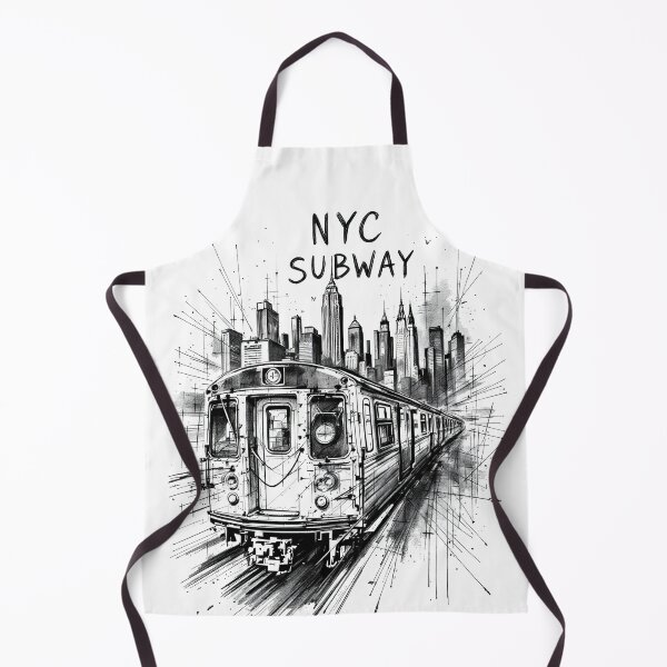 Item preview, New York Subway NYC Subway Train - Hand Drawing designed and sold by MayaDelaye.
