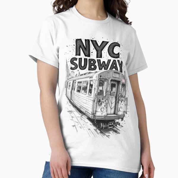 Item preview, New York Subway NYC Subway Train - Hand Drawing designed and sold by MayaDelaye.