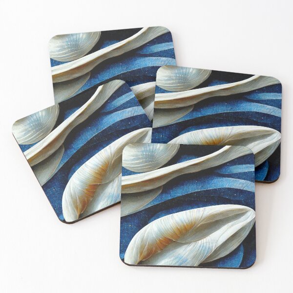 Item preview, Oceanic play of colors – floating structure in blue & sand designed and sold by sabantha.