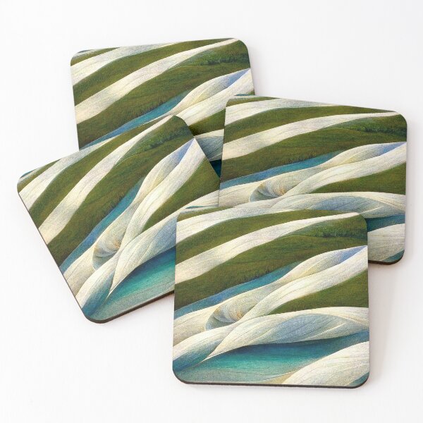 Item preview, Oceanic play of colors – sand ripples and calm waves in blue designed and sold by sabantha.