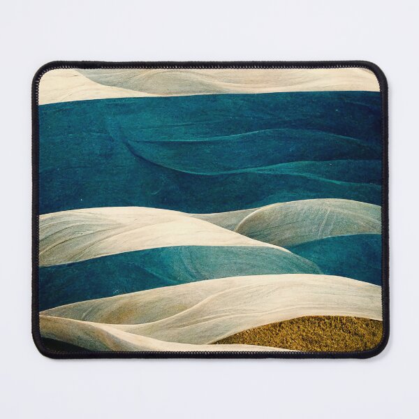 Item preview, Oceanic play of colors – coastal relief in blue & sand designed and sold by sabantha.